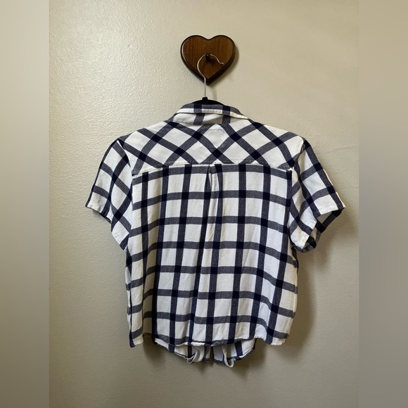 Rails cropped short sleeve flannel size xs - Picture 3 of 3